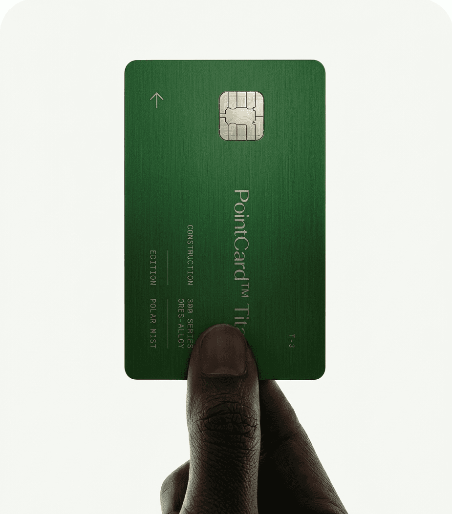 Hand holding a credit card
